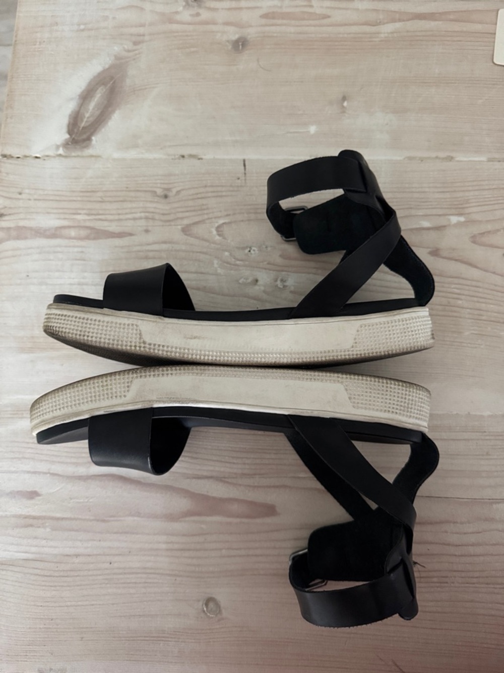 MIA Black Ankle-Strap Platform Sandals - Picture 4 of 8